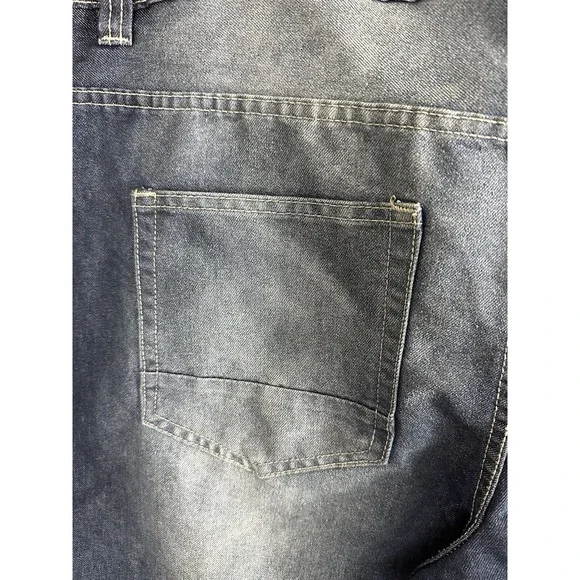 Ecko Jean Shorts Men 40 Baggy Fit Med Wash Distressed Denim Patches Y2k‎ 90s - Picture 15 of 15